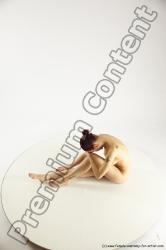Nude Woman White Sitting poses - ALL Slim long colored Sitting poses - simple Multi angle poses Pinup